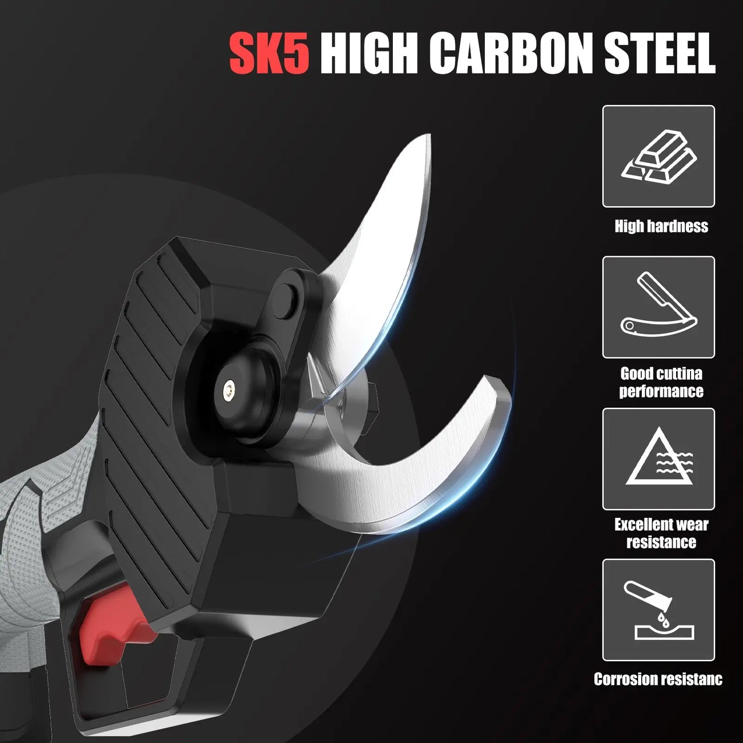 50mm Brushless Cordless Electric Pruning Shears, 1000W 4-Stage Adjustable for Tree & Bonsai Trimming For Makita 21V Battery