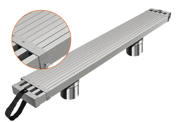 Planche d'échafaudage télescopique en aluminium, 1,8 à 2,7 m
