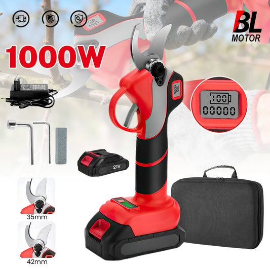 30mm Brushless Electric Pruner Scissor 1000W Efficient Fruit Tree Bonsai Shear Branch Garden Tool For Makita Battery Pin