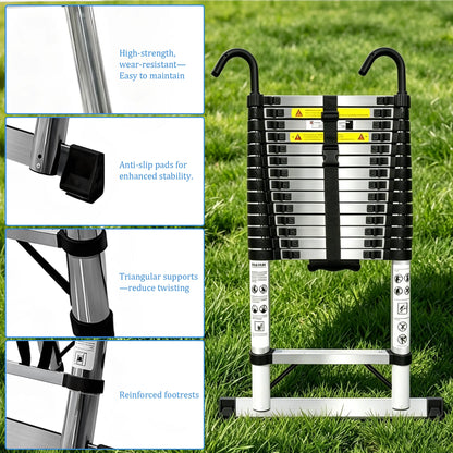 Échelle télescopique inox 3,2 m, détails – vue 5