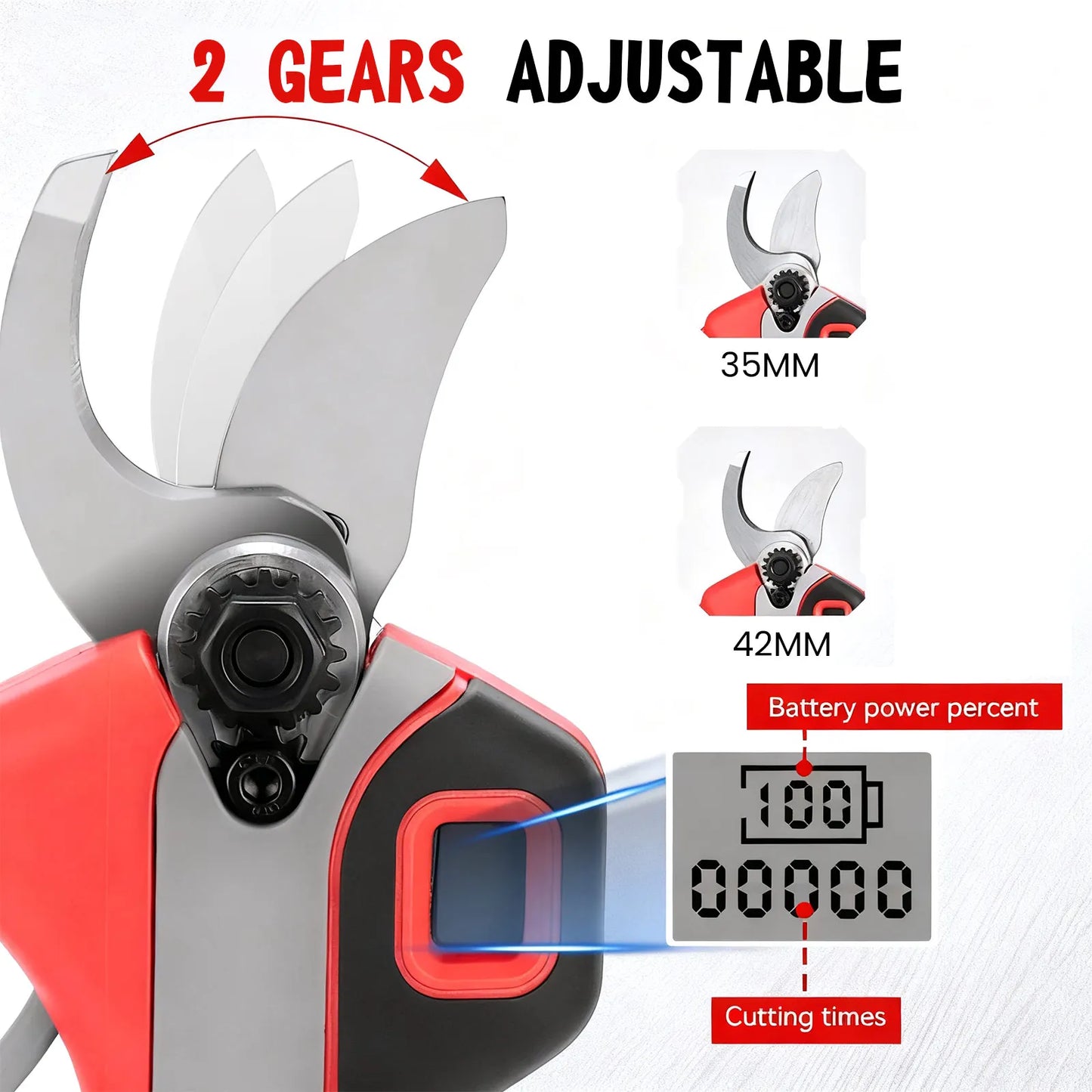 30mm Brushless Electric Pruner Scissor 1000W Efficient Fruit Tree Bonsai Shear Branch Garden Tool For Makita Battery Pin