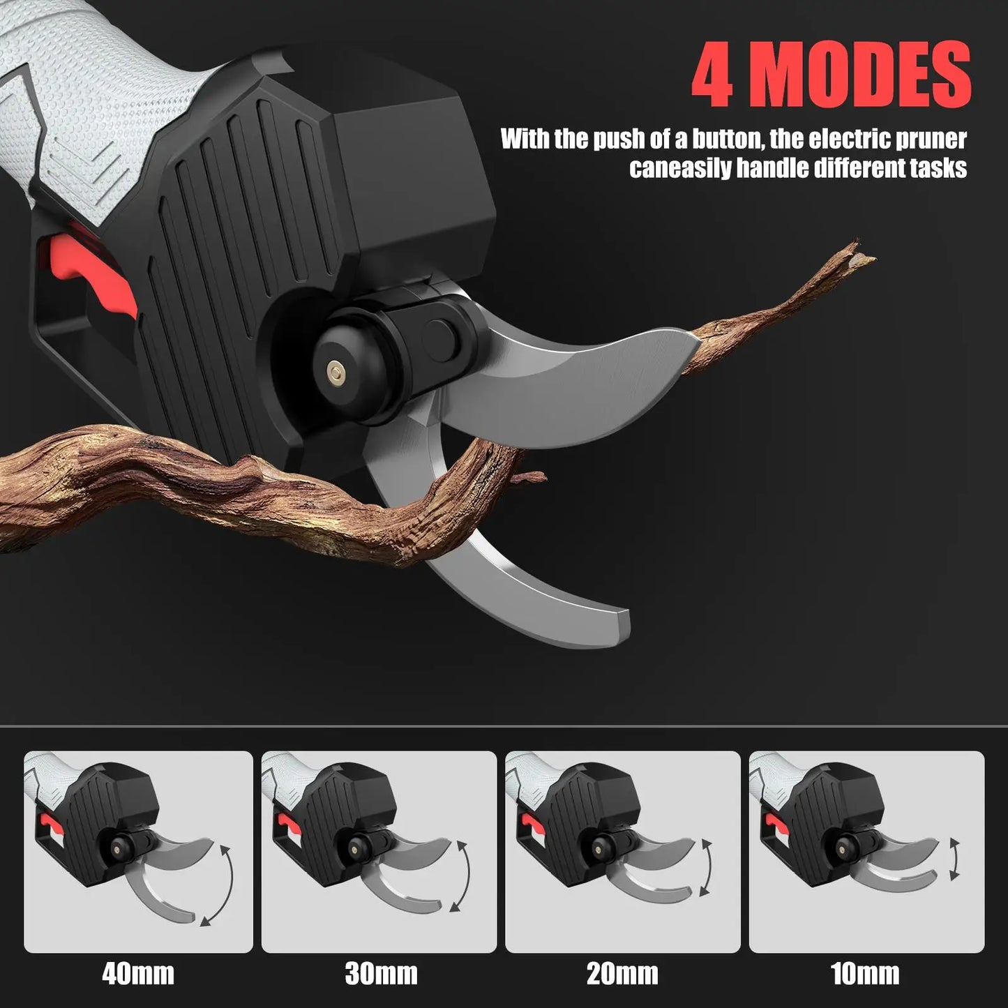 50mm Brushless Cordless Electric Pruning Shears, 1000W 4-Stage Adjustable for Tree & Bonsai Trimming For Makita 21V Battery