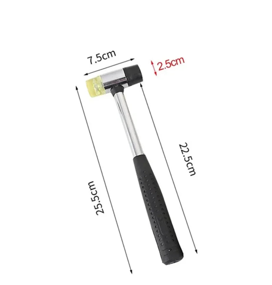 Double Face Soft Tap Rubber Hammer 25/30/35/40/45mm Multifunctional Glazing Window Beads Hammers Nylon Head Rubber Mallet
