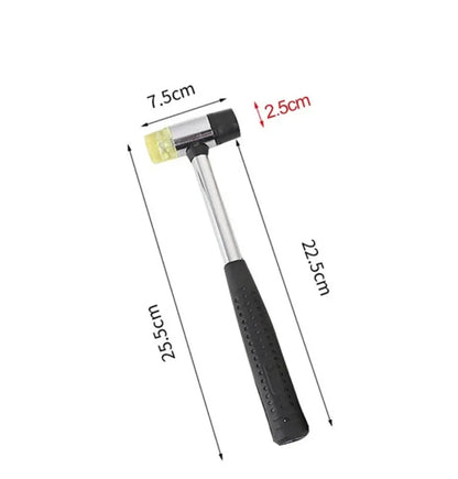 Double Face Soft Tap Rubber Hammer 25/30/35/40/45mm Multifunctional Glazing Window Beads Hammers Nylon Head Rubber Mallet