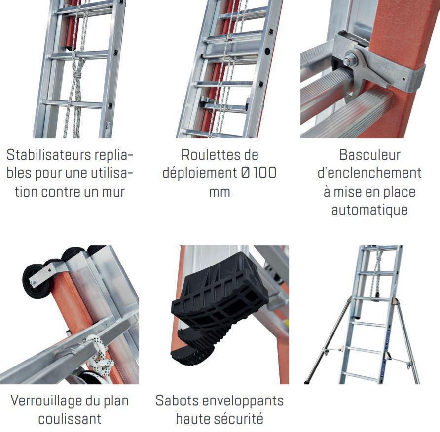 Échelle 3 plans Tubesca