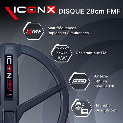 Détecteur de métaux sans fil disque 28 cm