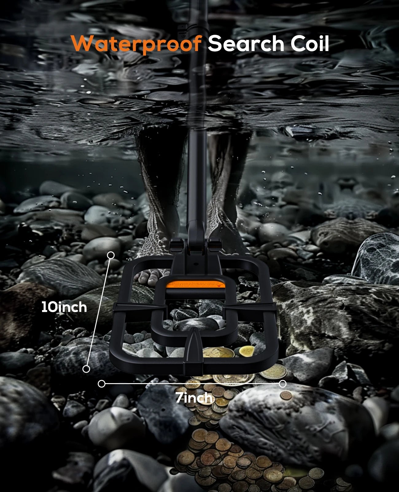 Professional Underground Metal Detector 10cm Depth With Waterproof Search Coil For Treasure Hunter and Gold