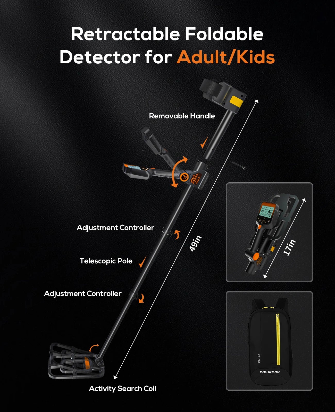 Professional Underground Metal Detector 10cm Depth With Waterproof Search Coil For Treasure Hunter and Gold