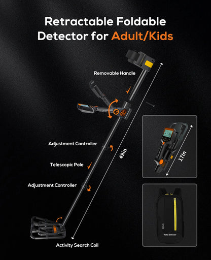 Professional Underground Metal Detector 10cm Depth With Waterproof Search Coil For Treasure Hunter and Gold