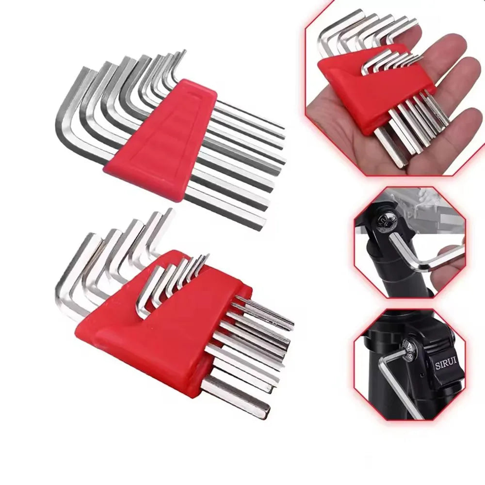 5/8/11 Pcs Allen Wrench Metric Wrench Inch Wrench L Wrench Keys Size Allen Key Automotive Repair Tool Set Home Hand Job Tools