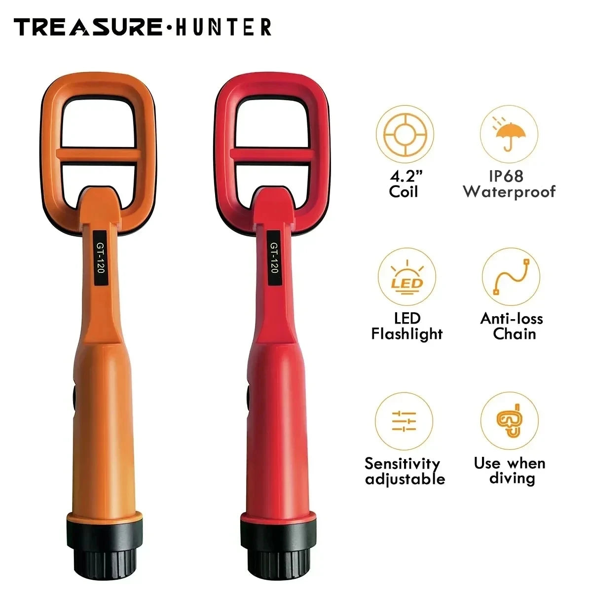 Pinpointer de plongée GT120 étanche