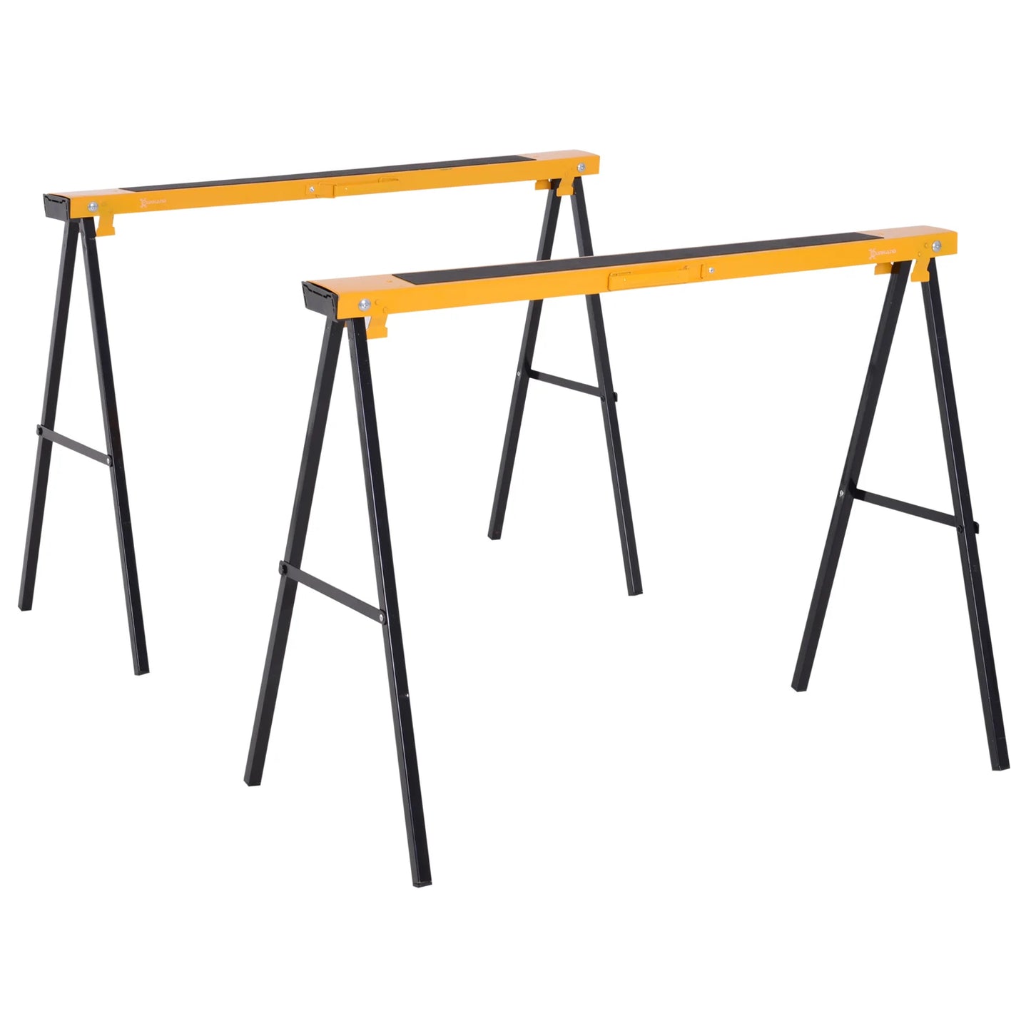 DURHAND folding saw horse metal trestle 2 pieces with handle load