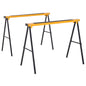 DURHAND folding saw horse metal trestle 2 pieces with handle load