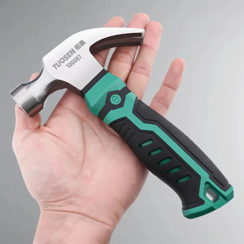 Single-Headed Crowbar & Small Metal Hardware Hammer - Round-Headed Household Woodworking Nail Puller Tool