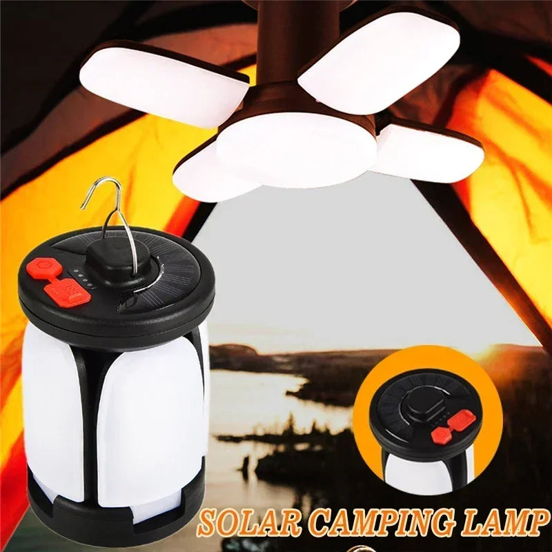 Lanterne de camping LED à volets pliants, vue 2