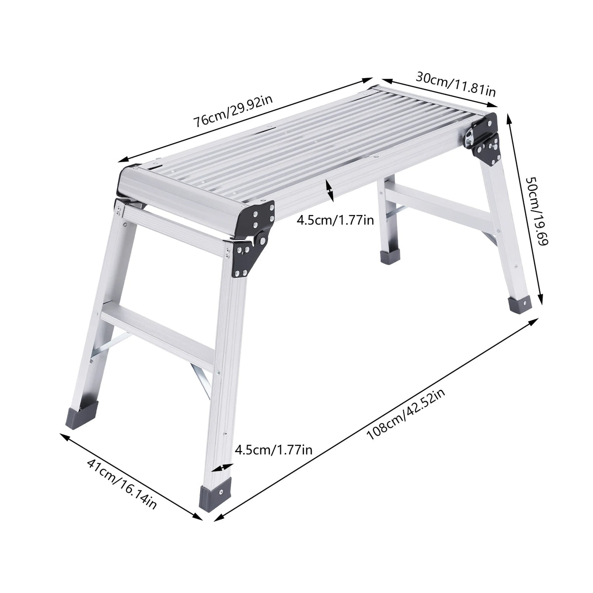 Plateforme pliante aluminium – vue 3
