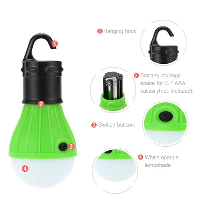 Lampe de tente LED, détail du crochet