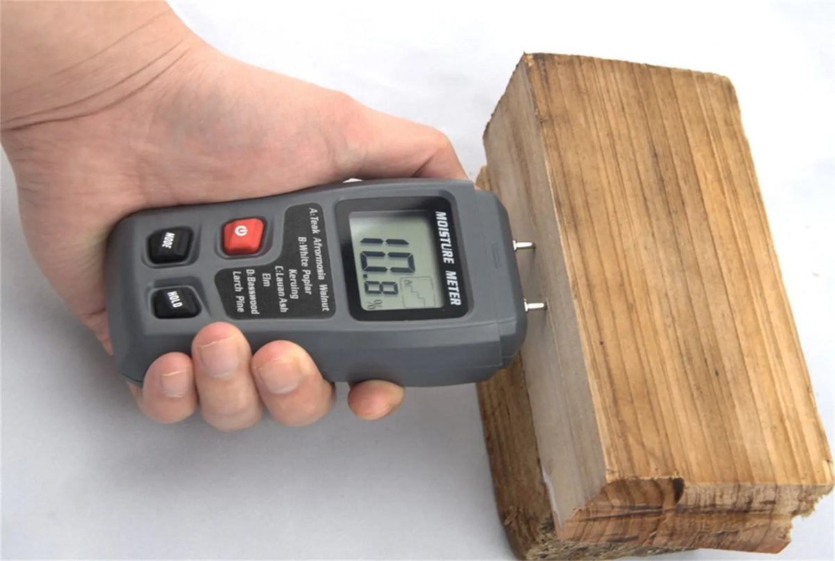 Mesure du taux d'humidité d'une pièce de bois