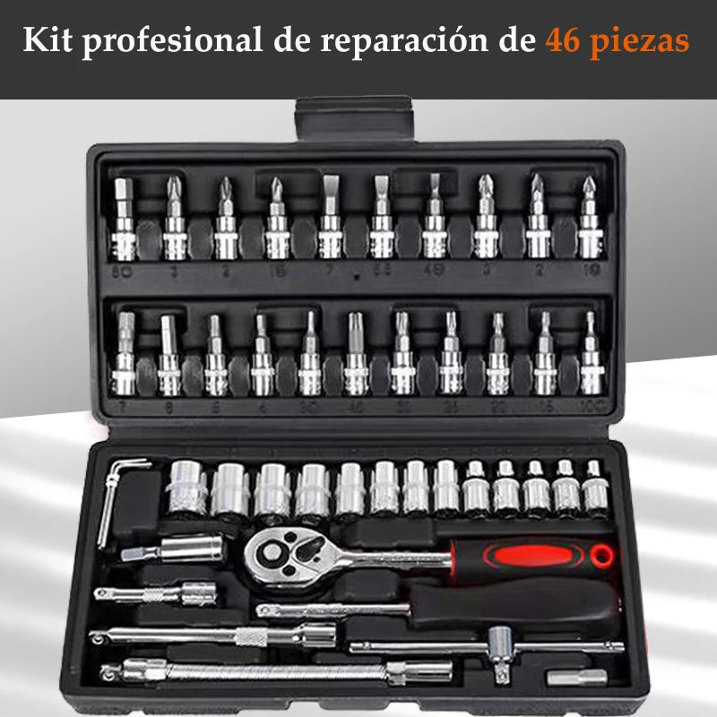 Coffret de douilles et embouts 1/4 pouce, 46 pièces