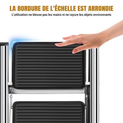 Escabeau 2 marches, bordure arrondie – vue 5