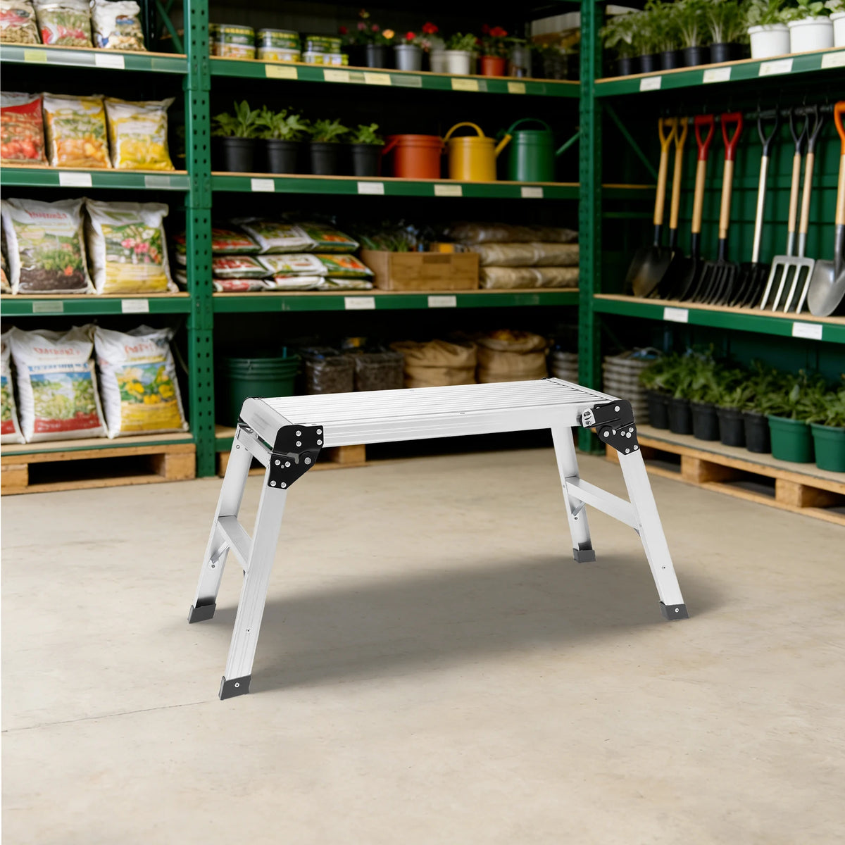 Échelle plateforme aluminium – vue 4