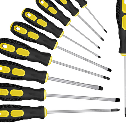 Multipurpose Handle Screwdrivers Set With Magnetic Insulated Security Repair Hand Tools Cross/Straight Type Mini Screw Driver
