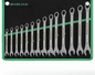 3mm Ultra-thin Open Box Dual-purpose Wrench Set 6-24mm Stainless Steel Spanner Metric Ratcheting Combination Wrench Kit with Bag