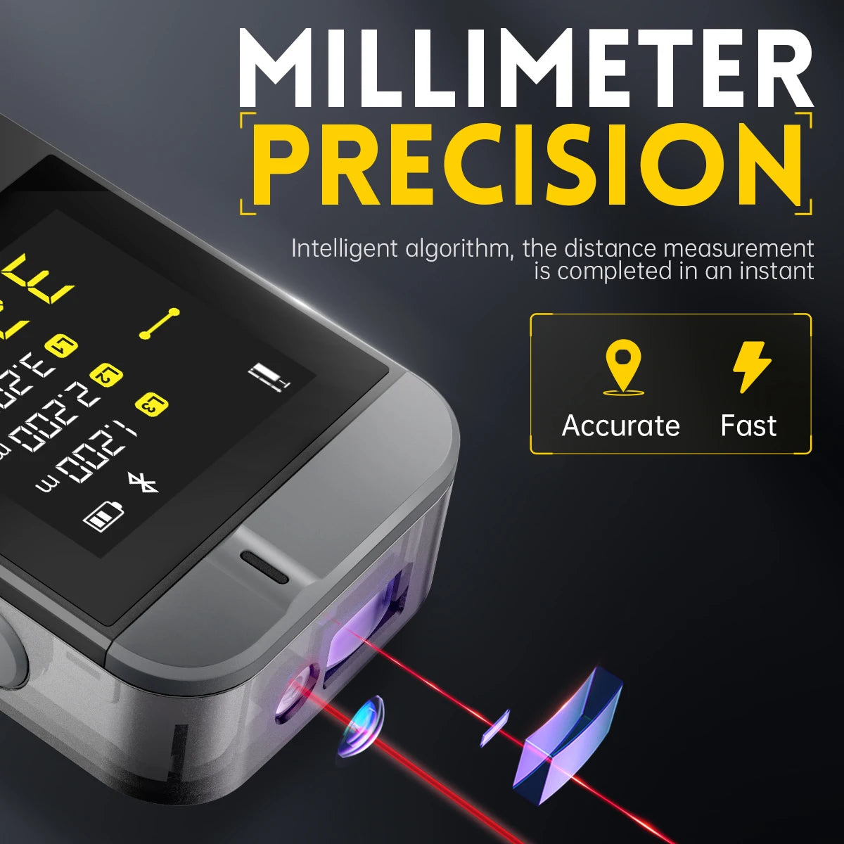 Télémètre laser Bluetooth 40 m