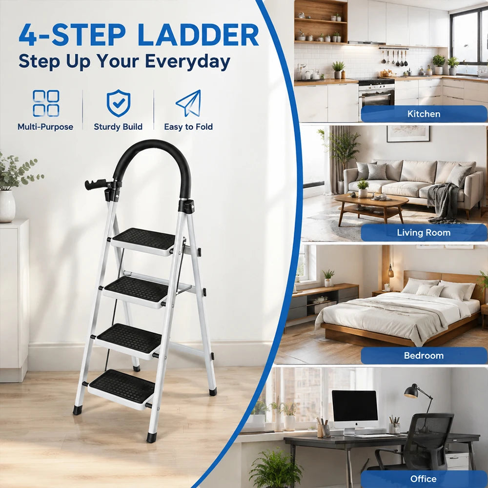 Escabeau acier 4 marches à la maison – vue 3
