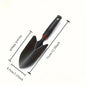 Metal Garden Trowel with Ergonomic Black Handle and Orange Trim - Perfect Tool for Planting Flowers and Vegetables
