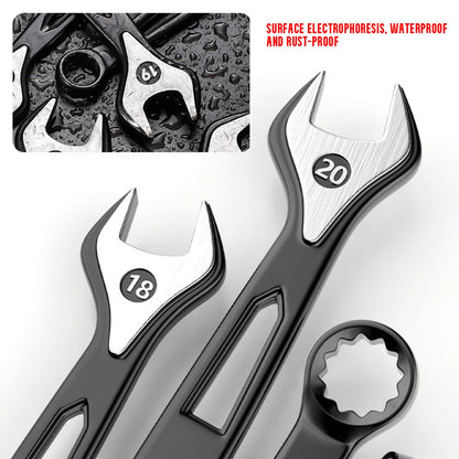 Max Torque  Premium Combination Wrench Set, Chrome Vanadium Steel, Long Pattern Design | Include Metric 6-32mm