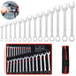 25pcs Ultra-thin Wrench Set 6-32mm Carbon Steel Spanner Metric Ratcheting Combination Wrench Kit with Bag Car Maintenance Tools