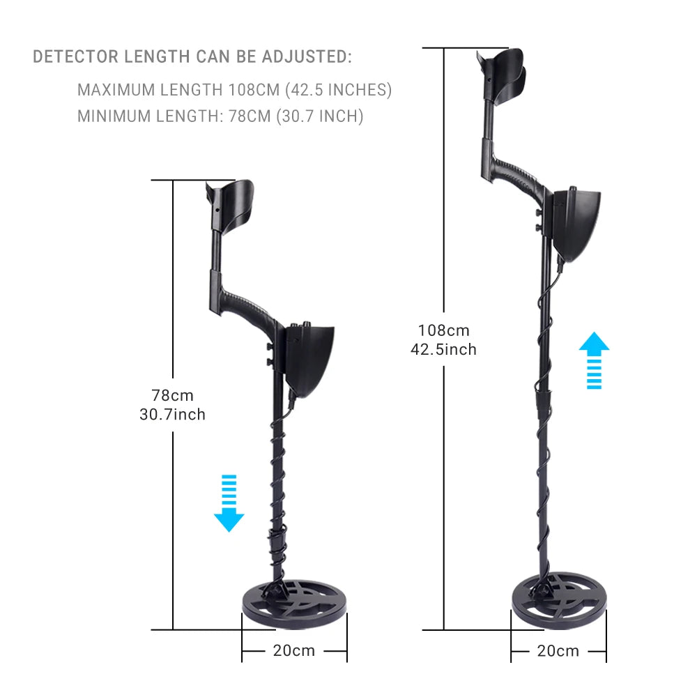 Détecteur de métaux 2 modes à bobine étanche