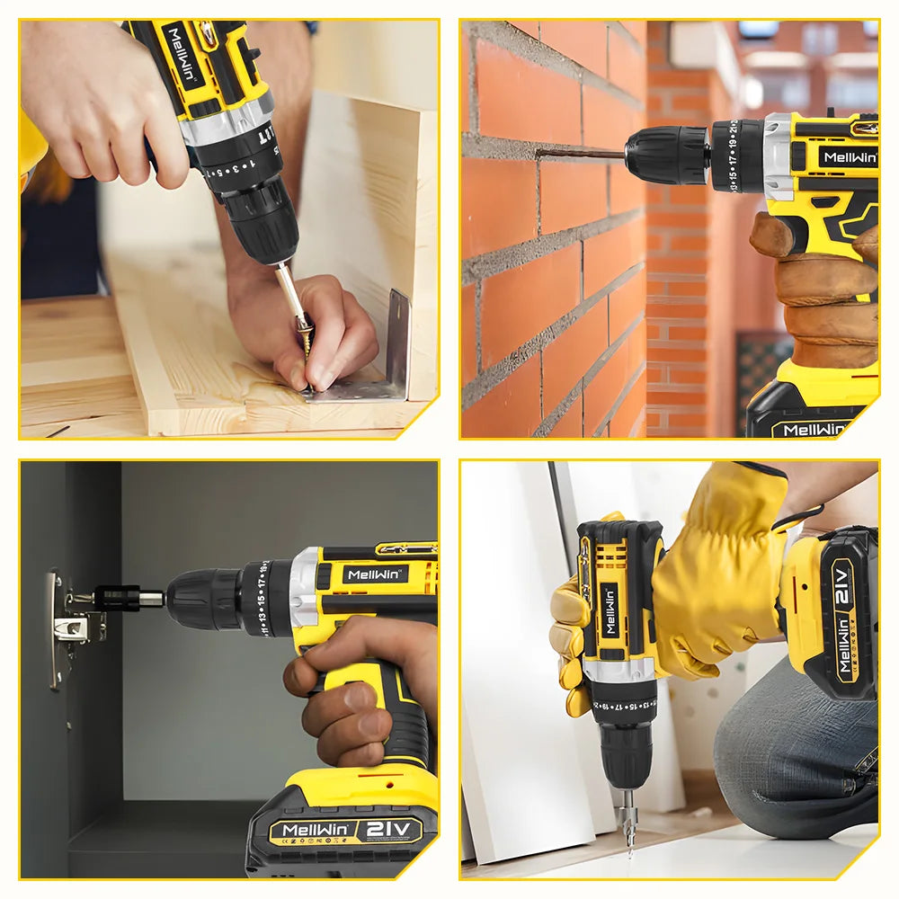 Perceuse-visseuse en utilisation