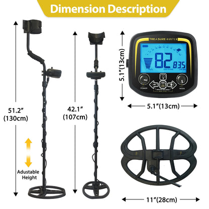 Détecteur de métaux 19 kHz bobine DD 11 pouces