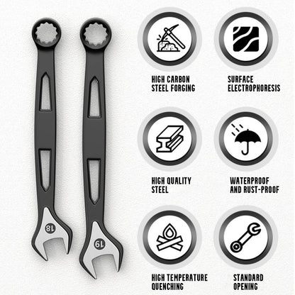 Max Torque  Premium Combination Wrench Set, Chrome Vanadium Steel, Long Pattern Design | Include Metric 6-32mm