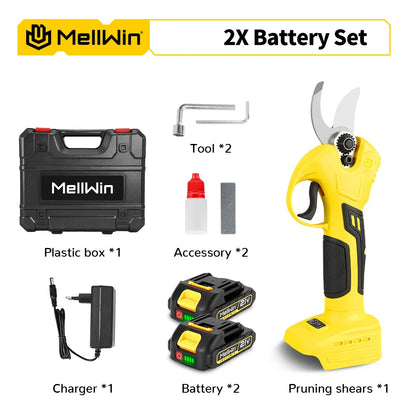 Sécateur électrique sans fil 30 mm avec 2 batteries