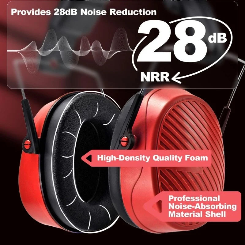 PROHEAR Foldable Safety Earmuffs Hearing Protector for Mowing Shooting Construction 28dB Passive Noise Reduction Ear Protection