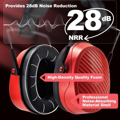 PROHEAR Foldable Safety Earmuffs Hearing Protector for Mowing Shooting Construction 28dB Passive Noise Reduction Ear Protection