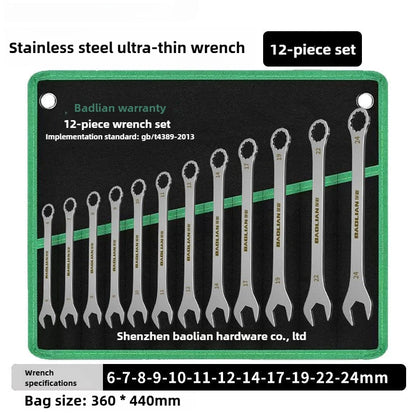 Jeu de 12 clés mixtes ultra-fines de 6 à 24 mm dans leur trousse
