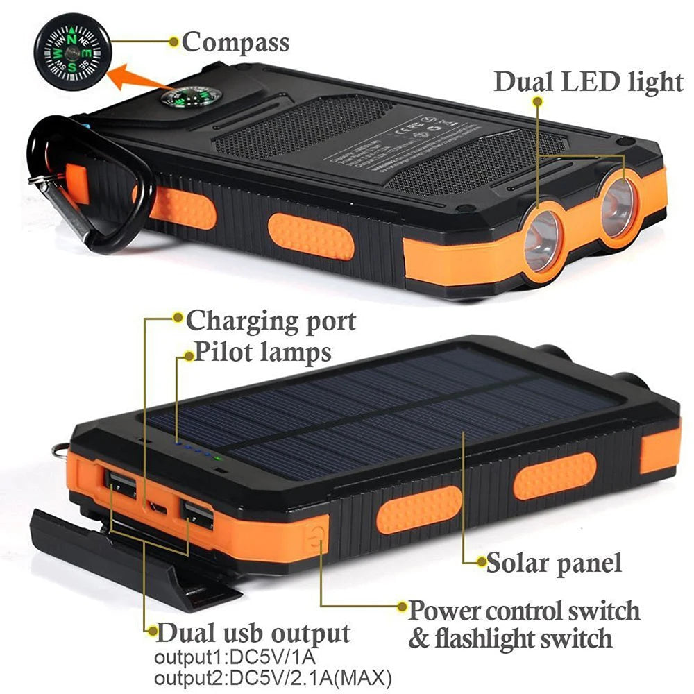 Batterie externe solaire, vue 4