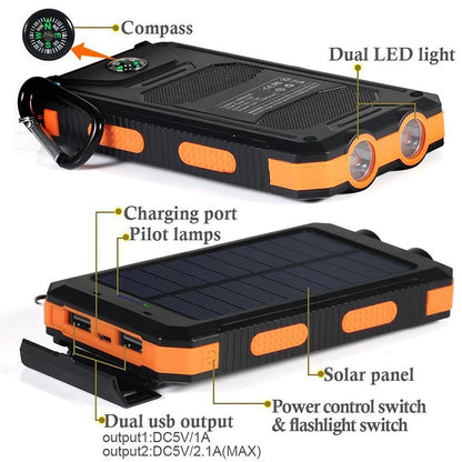 Batterie externe solaire, vue 4