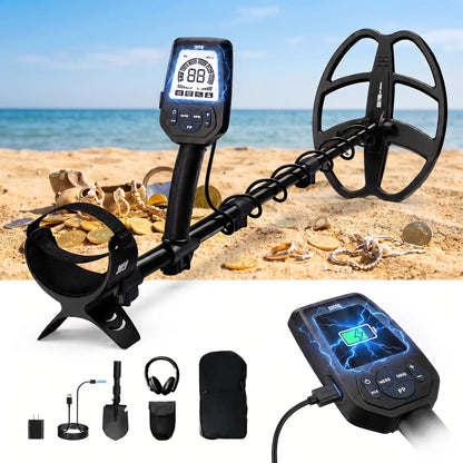 Détecteur de métaux rechargeable à bobine DD, vue 2