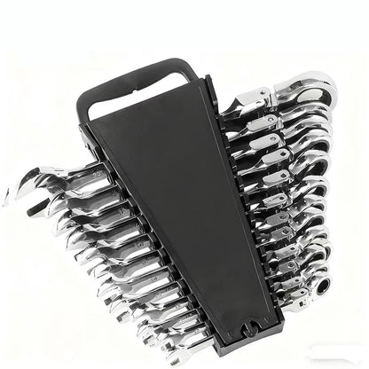 Ratchet Wrench of Keys Spanner Set Hand Tool 72-Tooth Ratcheting Flexible Head Mirror Finish for Car Repair Tools