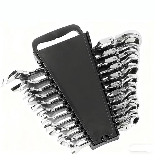 Ratchet Wrench of Keys Spanner Set Hand Tool 72-Tooth Ratcheting Flexible Head Mirror Finish for Car Repair Tools