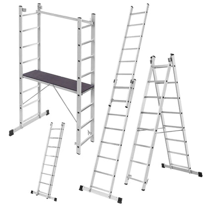 Échafaudage-échelle aluminium 370 cm