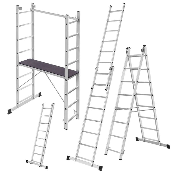 Échafaudage-échelle aluminium 370 cm