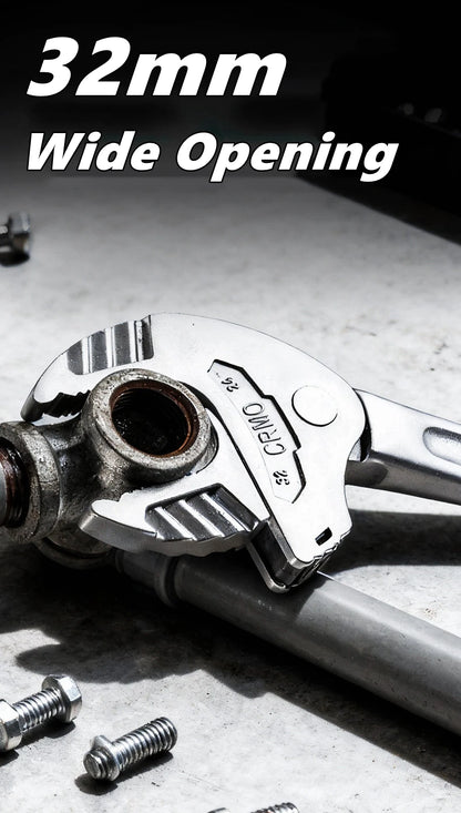 Multifunctional Heavy-Duty Crab Claw Wrench Adjustable Ratchet Wide Jaw Self-Locking Wrench for Home Automotive Pipe Manufacture