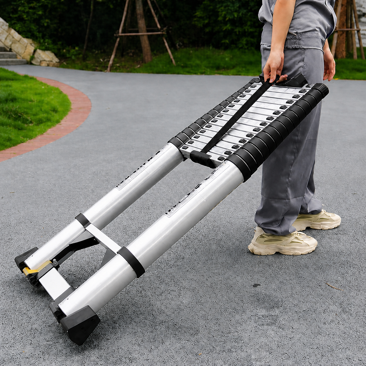 Échelle télescopique MaxiWide 8 m - Aluminium pro