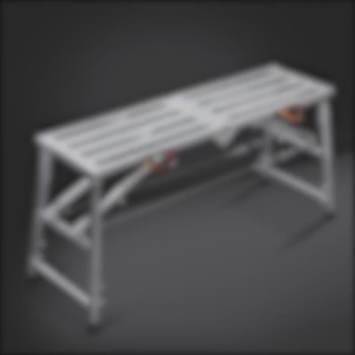Plateforme de travail pliante 120 cm en utilisation